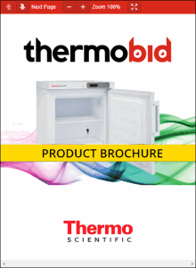 Thermo Scientific GPF Series -20°C Manual Defrost Countertop Freezers Product Brochure